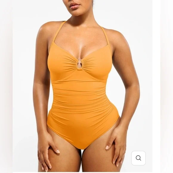SHAPELLXSmart Sculpt U-Ring Cut Out Shaping Swimsuit